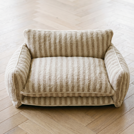 Orthopaedic Dog Sofa Bed – Striped Cushion