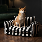 Orthopaedic Dog Sofa Bed – Striped Cushion